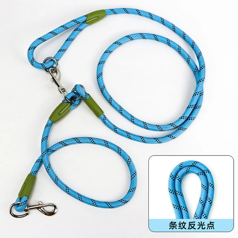 Reflective Nylon Leashes Pet Dogs Chain Traction Rope Leads for Running Dog Walking Free Hands Rope Chain for Small Large Dogs